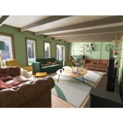 Log Cabin Garden Office Man Cave Garden Room Summerhouse Terminator - 6m X 4m (45mm) 10 Log Cabin Garden Office Man Cave Garden Room Summerhouse Terminator - 6m X 4m (45mm) -Outdoor Furniture Store 23759606 4