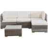 4 Seats Outdoor Sofa Rattan Garden Furniture Set - Grey - CANNES -Outdoor Furniture Store 23762899 1