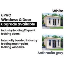 Log Cabin Garden Office Man Cave Garden Room Summerhouse Terminator - 3m X 2.5m (45mm) -Outdoor Furniture Store 24122588 4