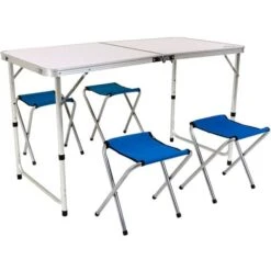 Charles Bentley Odyssey 4 Seater Folding Portable Camping Furniture Set 4 Seater