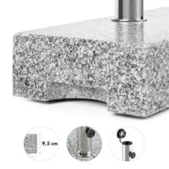 Blumfeldt Schirmherr 25HSQ Sun Umbrella Stand 25 Kg Terrace Granite Grey Polished -Outdoor Furniture Store 25390747 4