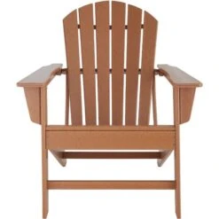 Garden Chair In Adirondack Design - Sun Lounger, Garden Lounger, Wood Sun Lounger - Brown -Outdoor Furniture Store 26683945 4