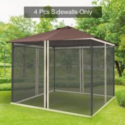 Outsunny Universal Replacement Gazebo Mesh Netting Screen Walls 302 Cm X 207 Cm -Outdoor Furniture Store 27950800 3