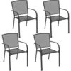 Outdoor Chairs 4 Pcs Mesh Design Anthracite Steel VidaXL -Outdoor Furniture Store 28188123 1