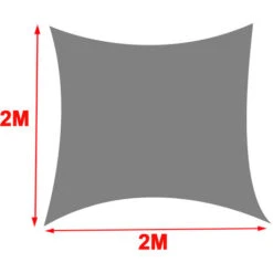 Greenbay Sun Shade Sail Garden Patio Party Sunscreen Awning Canopy 98% UV Block Square Grey 2x2m 7 Greenbay Sun Shade Sail Garden Patio Party Sunscreen Awning Canopy 98% UV Block Square Grey 2x2m -Outdoor Furniture Store 28264416 3