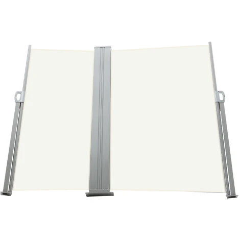 Livingandhome 600x160CM Patio Retractable Double Side Awning Sun Blinds, Beige 5 Livingandhome 600x160CM Patio Retractable Double Side Awning Sun Blinds, Beige - Image 3