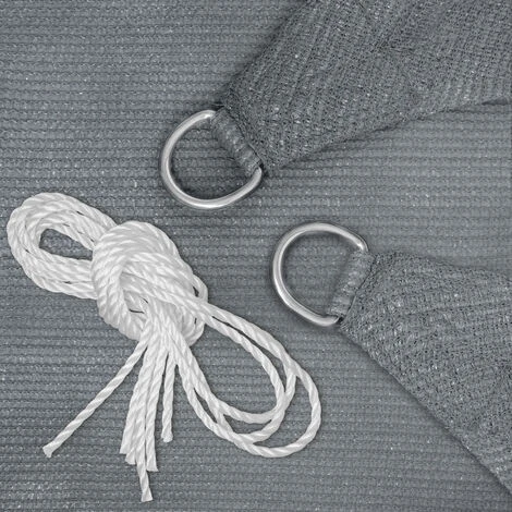 Sun Shade Sail Square, Grey - Garden Sun Shade, Garden Sail Shade, Sun Canopy - 300 X 300 Cm 5 Sun Shade Sail Square, Grey - Garden Sun Shade, Garden Sail Shade, Sun Canopy - 300 X 300 Cm - Image 3