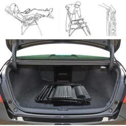 VOUNOT Set Of 2 Zero Gravity Chairs, Garden Sun Loungers With Cup And Phone Holder, Grey -Outdoor Furniture Store 28852704 5