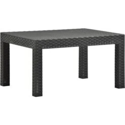 Garden Table Anthracite 58x58x41 Cm PP Rattan VidaXL