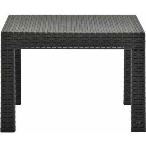 Garden Table Anthracite 58x58x41 Cm PP Rattan VidaXL 6 Garden Table Anthracite 58x58x41 Cm PP Rattan VidaXL - Image 4