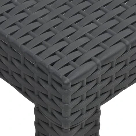 Garden Table Anthracite 58x58x41 Cm PP Rattan VidaXL 7 Garden Table Anthracite 58x58x41 Cm PP Rattan VidaXL - Image 5