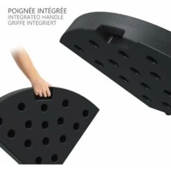 VOUNOT Umbrella Base Stand For Cantilever And Banana Parasol Base Weight, 52L/100kg -Outdoor Furniture Store 29308812 5