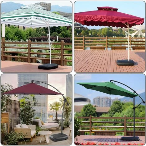 VOUNOT Umbrella Base Stand For Cantilever And Banana Parasol Base Weight, 60L/100kg 4 VOUNOT Umbrella Base Stand For Cantilever And Banana Parasol Base Weight, 60L/100kg - Image 2
