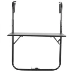 PrimeMatik - Metal Folding Table For Balcony 60x40cm Black -Outdoor Furniture Store 29346807 5