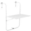 PrimeMatik - Metal Folding Table For Balcony 60x40cm White 2 PrimeMatik - Metal Folding Table For Balcony 60x40cm White -Outdoor Furniture Store 29363009 1