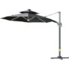 Outsunny 3(m) Cantilever Roma Parasol With LED Solar Lights, Crank & Tilt Dark Grey 2 Outsunny 3(m) Cantilever Roma Parasol With LED Solar Lights, Crank & Tilt Dark Grey -Outdoor Furniture Store 29492013 1