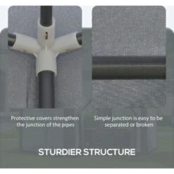 Outsunny Garden Hexagonal Gazebo Patio Outdoor Canopy Patio Party Tent Grey -Outdoor Furniture Store 29523527 5