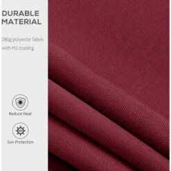 Outsunny 4x2.5m Manual Awning Window Door Sun Weather Shade W/ Handle Red -Outdoor Furniture Store 29749814 4