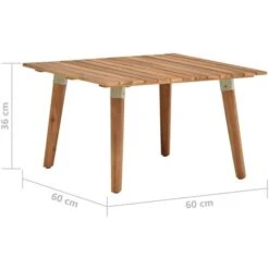 Garden Coffee Table 60x60x36 Cm Solid Acacia Wood -Outdoor Furniture Store 29795489 5