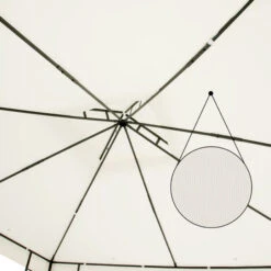 Garden Gazebo Pavilion 3x3m Stable, Robust Water-Repellent Metal Frame Outdoor Marquee Party Tent Sun Shade Canopy Awning Furniture Pergola Cream -Outdoor Furniture Store 29963309 3