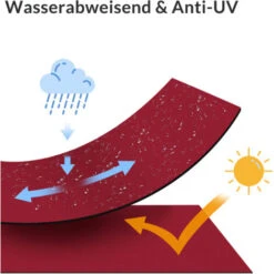 Casaria 2 Seater Garden Swing Bench 140cm With Canopy Outdoor Patio Furniture Red -Outdoor Furniture Store 29963375 4