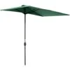 Outsunny 2.3m Garden Balcony Half Round Umbrella Metal Parasol Umbrella Green -Outdoor Furniture Store 29992012 1