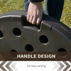 Outsunny 4PCs Cantilever Offset Patio Umbrella Base Stand, Water & Sand Filled -Outdoor Furniture Store 30124283 4