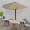 Balcony Parasol With Aluminium Pole Taupe 300x150 Cm Half -Outdoor Furniture Store 30314870 1