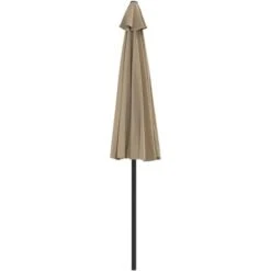 Balcony Parasol With Aluminium Pole Taupe 270x135 Cm Half -Outdoor Furniture Store 30315060 5