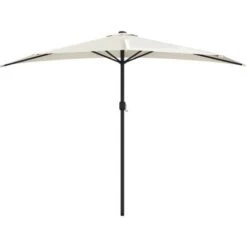 Balcony Parasol With Aluminium Pole Sand 300x150 Cm Half -Outdoor Furniture Store 30315061 3