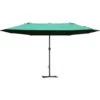 Outsunny 4.6M Garden Patio Umbrella Canopy Parasol Sun Shade W/o Base Dark Green -Outdoor Furniture Store 30349692 1
