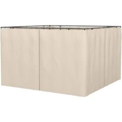 Outsunny 3 X 3(m) Universal Gazebo Replacement Sidewall Set W/ 4 Panels Beige