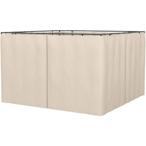 Outsunny 3 X 3(m) Universal Gazebo Replacement Sidewall Set W/ 4 Panels Beige 3 Outsunny 3 X 3(m) Universal Gazebo Replacement Sidewall Set W/ 4 Panels Beige