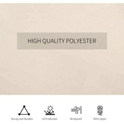 Outsunny 3 X 3(m) Universal Gazebo Replacement Sidewall Set W/ 4 Panels Beige 7 Outsunny 3 X 3(m) Universal Gazebo Replacement Sidewall Set W/ 4 Panels Beige - Image 5