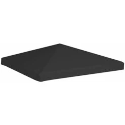 Gazebo Top Cover 270 G/m² 3x3 M Black VidaXL