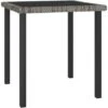 Garden Dining Table Grey 70x70x73 Cm Poly Rattan VidaXL