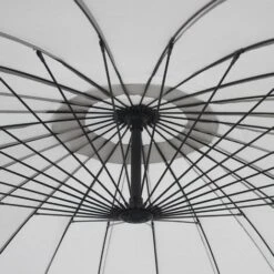 Cantilever Parasol Ø300cm - Anthracite Frame, Fibreglass Ribs, Anti-reverse Crank - Shanghai - Sand -Outdoor Furniture Store 30868963 3