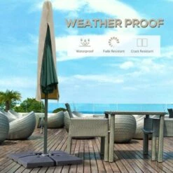Outsunny Cantilever Umbrella Cover Outdoor Parasol UV Protector W/ Rod, Zipper 10 Outsunny Cantilever Umbrella Cover Outdoor Parasol UV Protector W/ Rod, Zipper -Outdoor Furniture Store 30951819 4