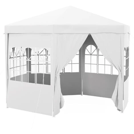 Outsunny 3.9m Outdoor Gazebo Canopy Party Tent With 6 Removable Side Walls White 3 Outsunny 3.9m Outdoor Gazebo Canopy Party Tent With 6 Removable Side Walls White
