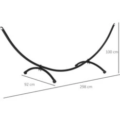 Outsunny 3(m) Metal Hammock Stand Frame Replacement Garden Outdoor Patio -Outdoor Furniture Store 31665725 2