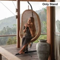 Outsunny Hammock Chair Stand Only Heavy Duty Metal C-Stand Indoor Or Outdoor 9 Outsunny Hammock Chair Stand Only Heavy Duty Metal C-Stand Indoor Or Outdoor -Outdoor Furniture Store 31665728 3