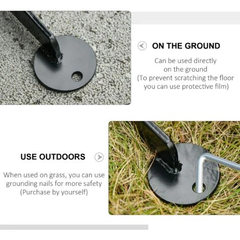 Outsunny Hammock Chair Stand Only Heavy Duty Metal C-Stand Indoor Or Outdoor 7 Outsunny Hammock Chair Stand Only Heavy Duty Metal C-Stand Indoor Or Outdoor - Image 5