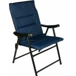 Cushioned Folding Outdoor Chair Navy (1 Chair)