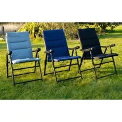 Cushioned Folding Outdoor Chair Navy (1 Chair) -Outdoor Furniture Store 31847200 3