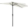 Outsunny 3 (m) Metal Frame Garden Furniture Parasol Half Round Umbrella Cream -Outdoor Furniture Store 3205781 1