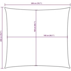 Sunshade Sail Oxford Fabric Square 2x2 M Brown VidaXL 9 Sunshade Sail Oxford Fabric Square 2x2 M Brown VidaXL -Outdoor Furniture Store 32158829 3