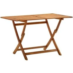 Folding Garden Table 120x70x75 Cm Solid Acacia Wood VidaXL