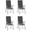 Folding Garden Chairs 4 Pcs Textilene Black VidaXL 2 Folding Garden Chairs 4 Pcs Textilene Black VidaXL -Outdoor Furniture Store 32166828 1