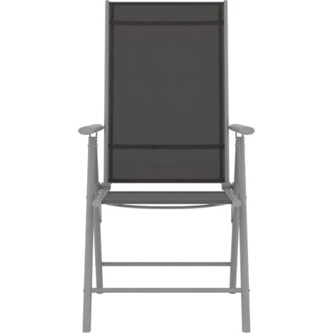 Folding Garden Chairs 4 Pcs Textilene Black VidaXL 6 Folding Garden Chairs 4 Pcs Textilene Black VidaXL - Image 4