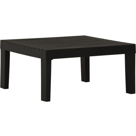 Garden Lounge Table Plastic Grey VidaXL 3 Garden Lounge Table Plastic Grey VidaXL